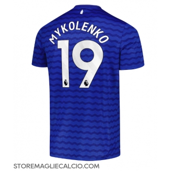 Everton Vitaliy Mykolenko #19 Maglia Gara Casa Repliche 2025-26 Maniche Corte